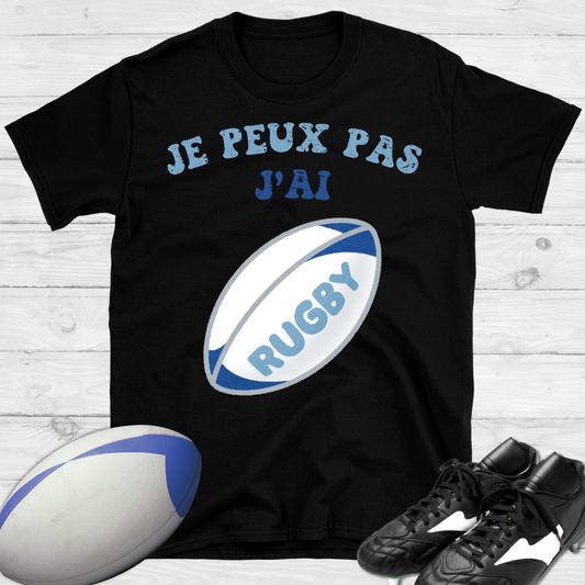 Je peux pas j'ai rugby design bleu T-shirt