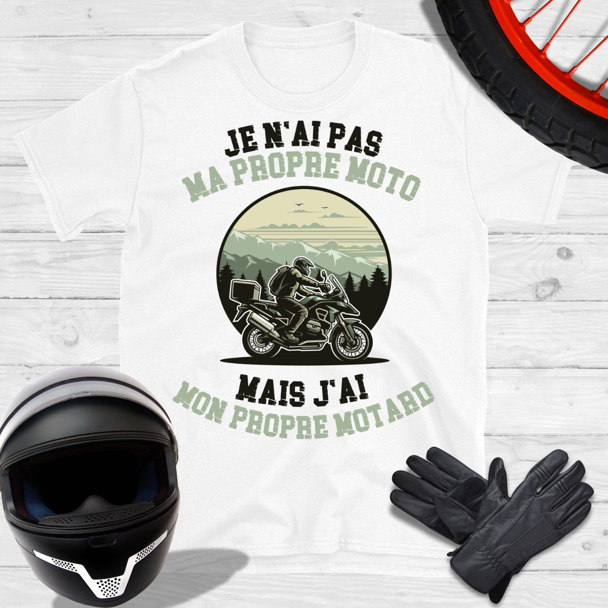 Je n'ai pas ma propre moto mais j'ai mon propre motard couple T-shirt