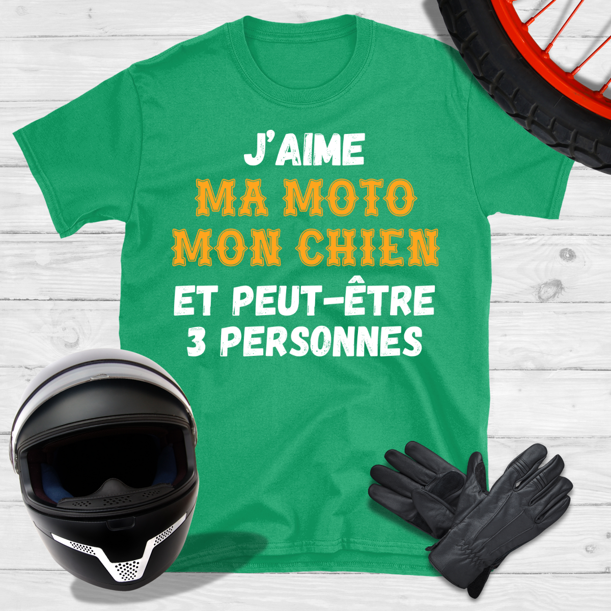 J'aime ma moto mon chien et peut-être 3 personnes T-shirt